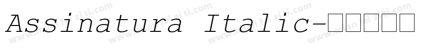 Assinatura Italic字体转换